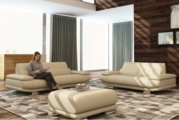 Lieder Sofa Canapé Polster Komplett Garnitur 3+2+1 Sofas Canapé Sëtzer