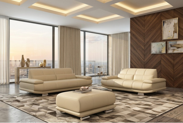 Lieder Sofa Canapé Polster Komplett Garnitur 3+2+1 Sofas Canapé Sëtzer