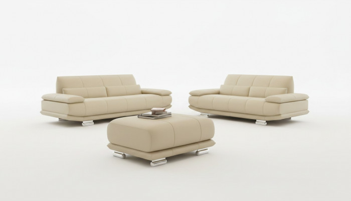 Lieder Sofa Canapé Polster Komplett Garnitur 3+2+1 Sofas Canapé Sëtzer