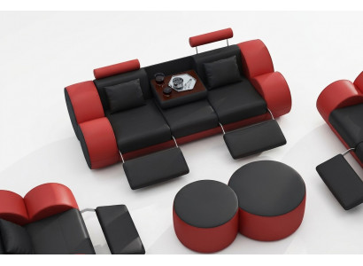3-Sëtzer Multifunktioun Sofa Designer Lieder Couch Polster Garnitur Sofas