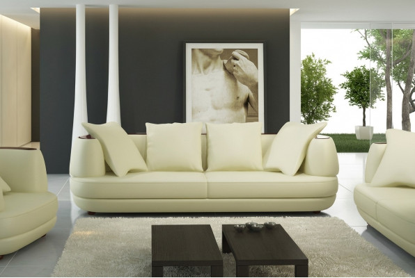 Designer Miwwelen Canapé Sofa 3-Sëtz Polster Sofas Wunnzëmmer Dekor Canapéen