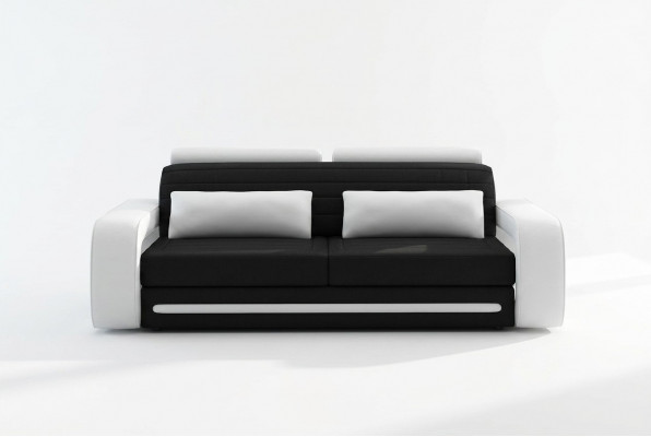 Ledercouch Couchen Sofas Couchen 3 Sëtzer Design Modern Sofa 3-Sëtzer Davos