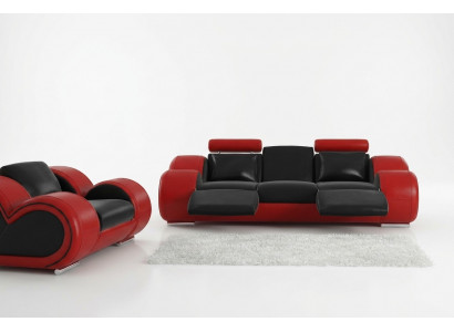 Ledercouch Couch Wunnlandschaft 3 Sëtzer Design Modern Sofa 3SëtzerBerlin