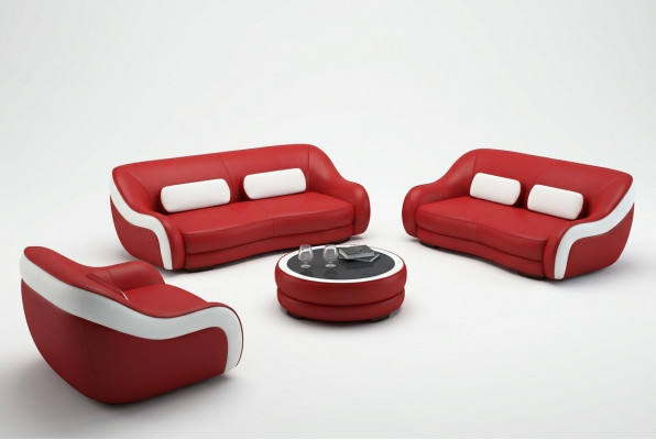 3-sëtzer (ouni 2+1) Sofa Canapé Polster Canapéen Sofae Lieder Sitz Design