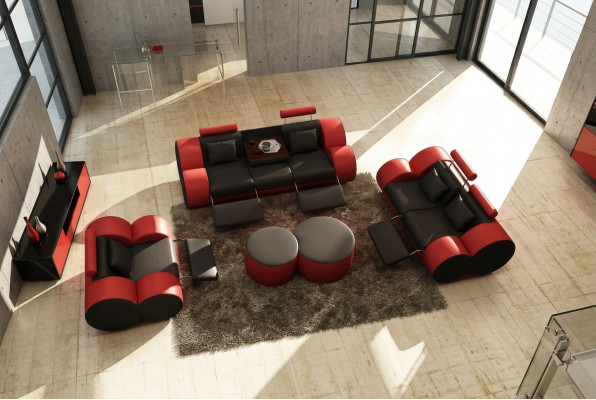 Sofagarnitur Design Canapé 3+2 Set Polster Lieder Sofa Wunnzëmmer Garnituren
