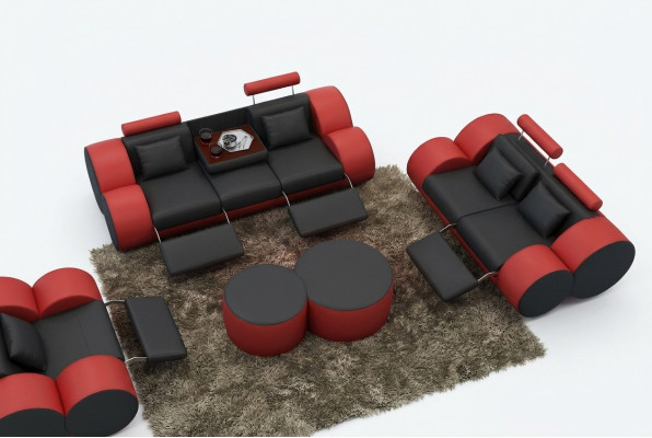 Sofagarnitur Design Canapé 3+2 Set Polster Lieder Sofa Wunnzëmmer Garnituren