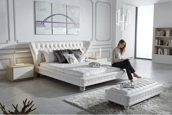 Designer-Doppelbett-Bett-Betten-Lieder-Chesterfield-Hotel-Luxus-Schlofkummer
