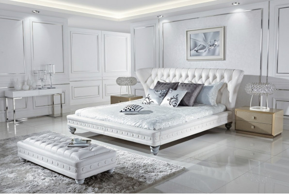 Designer-Doppelbett-Bett-Betten-Lieder-Chesterfield-Hotel-Luxus-Schlofkummer