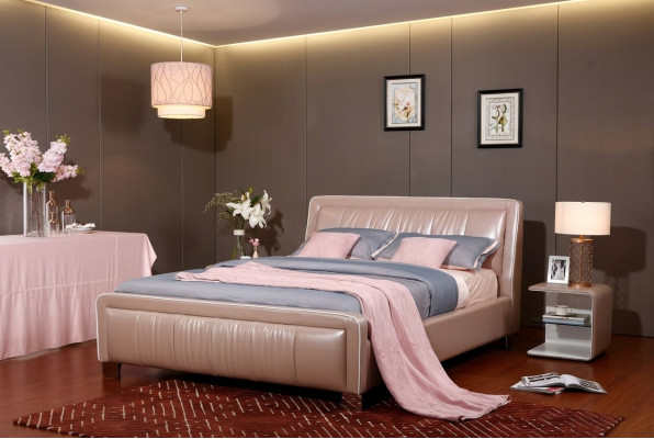 Designer-Doppelbett Bett Schlofkummer Lieder Hotel Luxus Polsterung