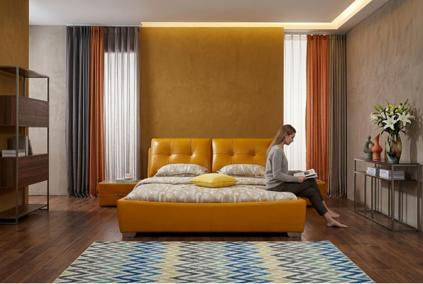 Designer Bett, Schlofzëmmer, Duebelbett, Better, Lieder, Hotel, Luxus, Polster.