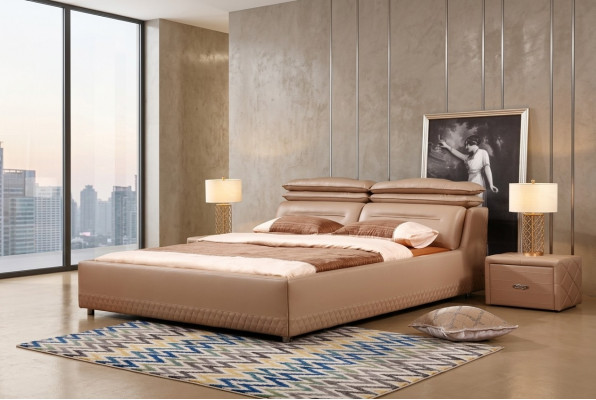 Modern Design Bett XXL Luxus Hotel Better Stil Duebel Lieder 140 160