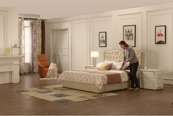 Modernt Design Hotel Better Bett XXL Luxus Duebel Lieder Chesterfield