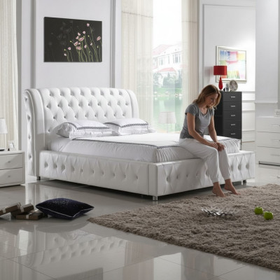 Modern XXL Hotel Design Bett Betten Luxus Duebel Lieder Chesterfield