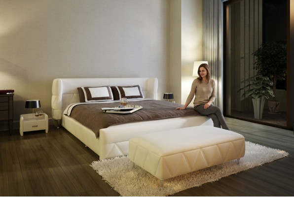 Modern Design Bett Hotel XXL Better Luxus Stil Duebel Lieder 140 160 180x200cm