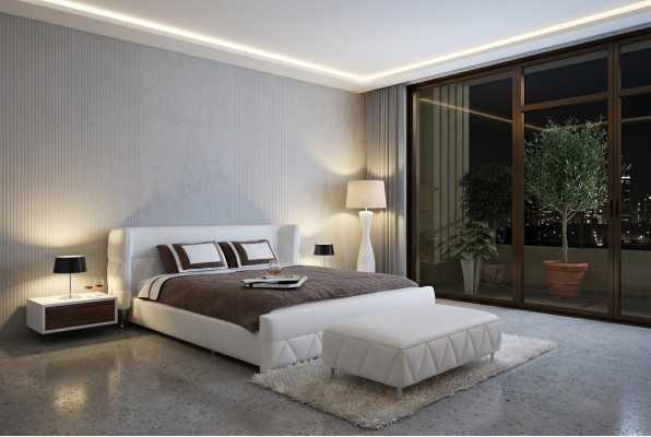 Modern Design Bett Hotel XXL Better Luxus Stil Duebel Lieder 140 160 180x200cm
