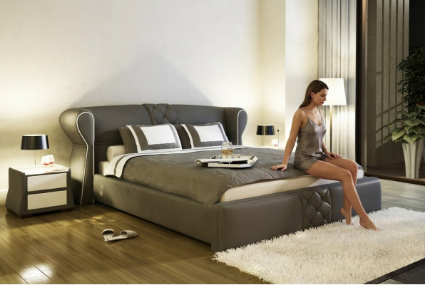 Liederpolster Bett Better Hotel Klassesch Designer Duebel Ehe Schlofzëmmer Neit