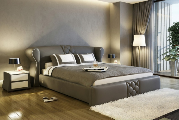 Liederpolster Bett Better Hotel Klassesch Designer Duebel Ehe Schlofzëmmer Neit