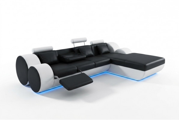 Ledercouch Sofa Wunnlandschaft L-Form Design Modern Sofa 3085