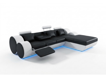 Ledercouch Sofa Wunnlandschaft L-Form Design Modern Sofa 3085