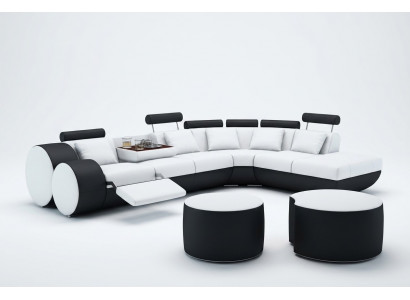 XXL Multifunktionell Liederzofa Zofa Grouss Sofa Gepolsterte Eckzofa Modern
