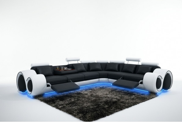 Multifunktionscouch Sofa Polstersofa Ecksouchë Ledersofaen Eck XXL