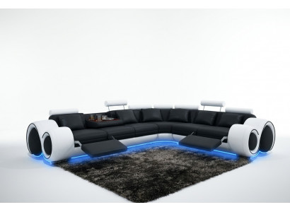 Multifunktionscouch Sofa Polstersofa Ecksouchë Ledersofaen Eck XXL