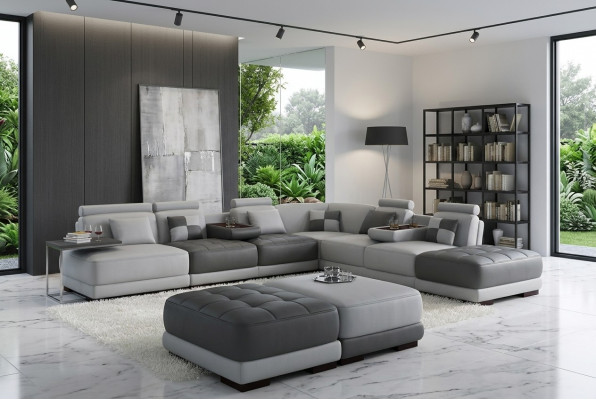 XXL Designer Wunlandschaft Polster L Form Ecksofa Eck Garnitur Sofa