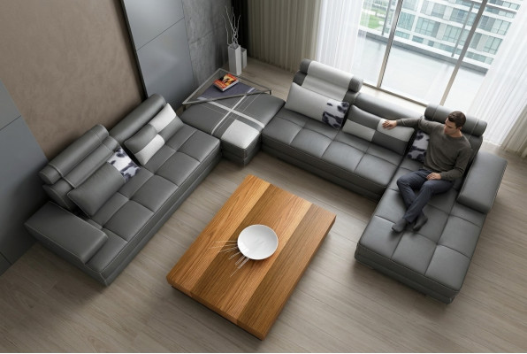 XXL Designer Wunnlandschaft U Form Polster Ecksofa Eck Garnitur Sofa