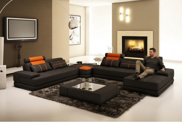 XXL Designer Wunnlandschaft Polster Eckcanapé EckGarnitur Canapé Couch