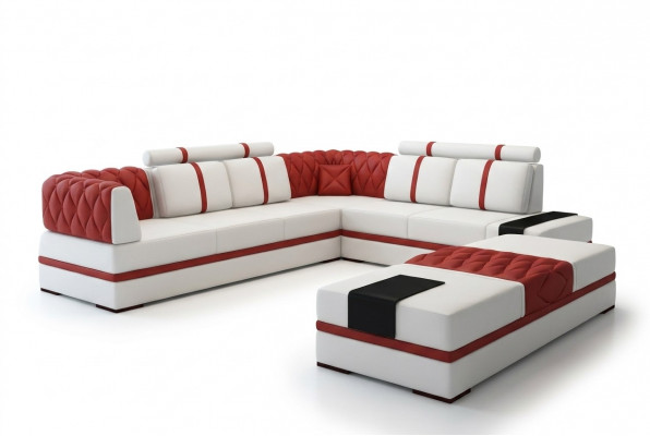 L Form XXL Designer Wunnlandschaft Polster Ecksofa Eck Garnitur Sofa Canapé Eck