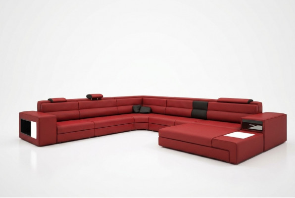 U Form XXL Designer Wunnlandschaf Polster Ecksofa Eck Garnitur Sofa