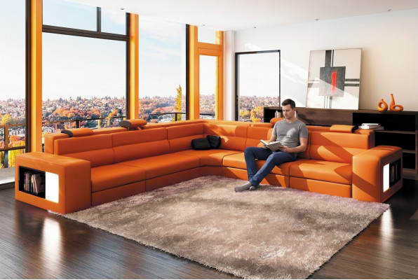 Design XXL Grouss Ecken Polster Eck Sofa Couch Lieder Sofas Garnitur L Form