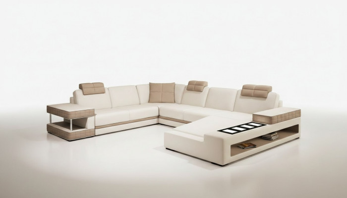 Design Ecken Grouss XXL Polster Eck Sofa Canapé Lieder Sofas Garnitur