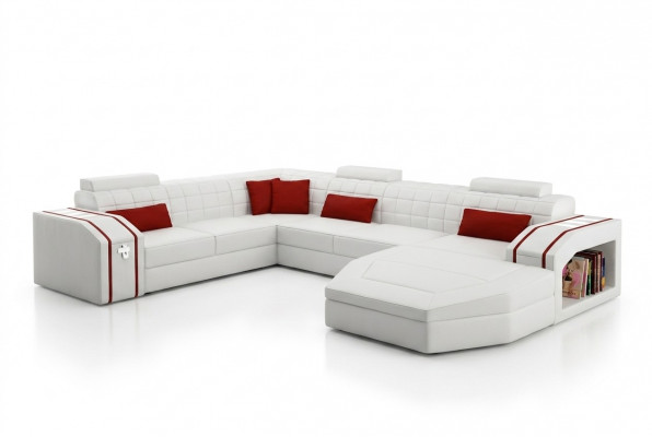 Design-Ecken Grouss Polster Eck-Sofa Canapé XXL Lieder-Sofas Garnitur