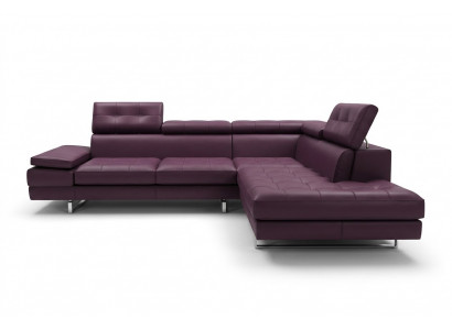 Ledersofa Couch Wunnlandschaft L-Form Design Modern Sofa 5057