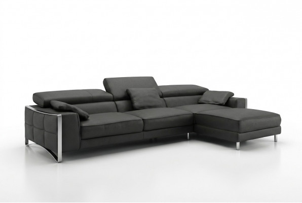 Design Ecken XXL Grouss Polster Eck Canapé Canapé Leder Canapéen Garnitur