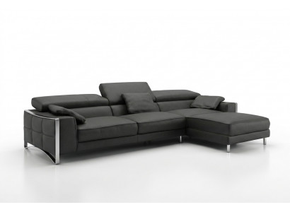 Design Ecken XXL Grouss Polster Eck Canapé Canapé Leder Canapéen Garnitur