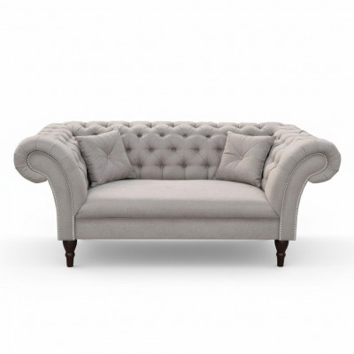 Chesterfield Design Sofa Couch 2-Sëtzer Polstersofa Couch 2er Garnitur Nei