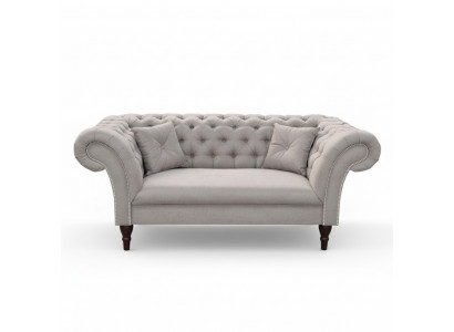 Chesterfield Design Sofa Couch 2-Sëtzer Polstersofa Couch 2er Garnitur Nei