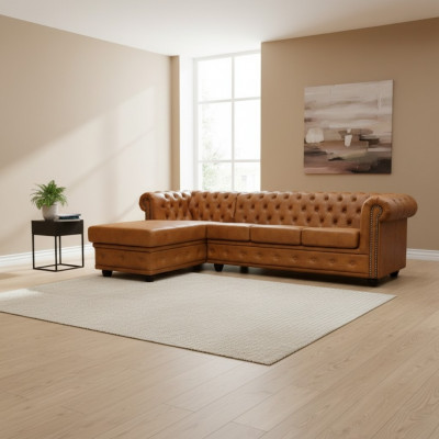 Chesterfield Liederdivan Divan Canapé Eckdivan Lieder Divan Garnitur Polster Eck Divanen