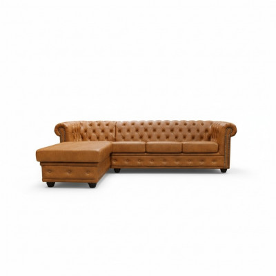 Chesterfield Liederdivan Divan Canapé Eckdivan Lieder Divan Garnitur Polster Eck Divanen
