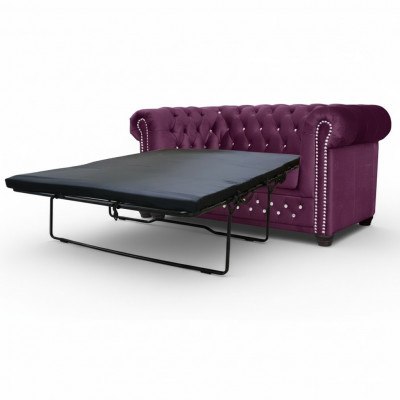 Chesterfield York Blink mat Schloffunktion Textil Couch Polstersofa Sofaen Nei
