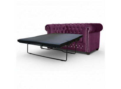 Chesterfield York Blink mat Schloffunktion Textil Couch Polstersofa Sofaen Nei