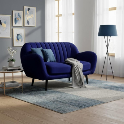 Stoffsofa 2-Sëtzer Couch Polster Designer Büro Office Couches Sofa Kanzlei Bank
