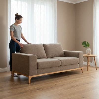 2-Sëtzer Couch Polster Stoffsofa Designer Büro Office Kanzlei Bänk Couchen Sofa