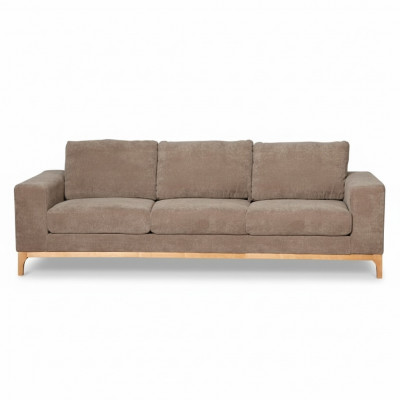 Sofa 3-Sëtzer Couch Polstersofa Couchen Wunnzëmmer Design Textil Stoff Nei