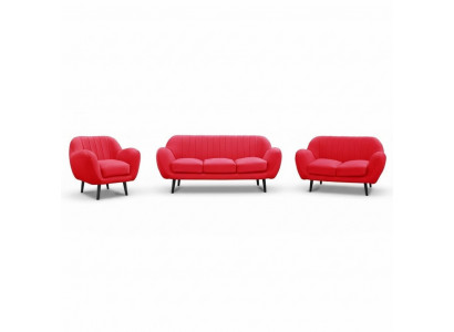 Sofagarnitur 3+2+1 Couch Polstersofas Couchen Wunnzëmmer Design Chesterfield