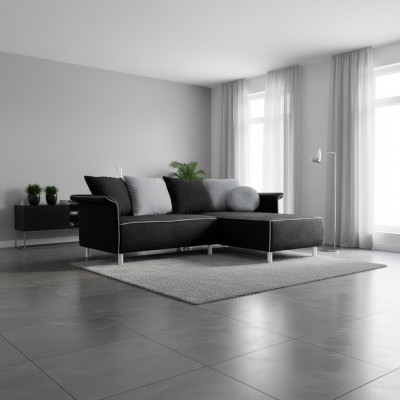 Design Ecksofa Sofa Bettfunktioun Couch Polster Sëtz Eck Sofas Schlofschof Bett