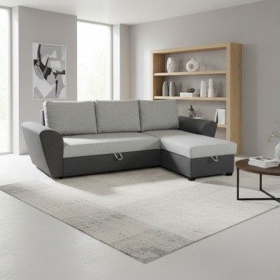 Design Ecksofa Sofa Bettfunktioun Alina Couch Polster Sëtz Eck Sofasen Nei