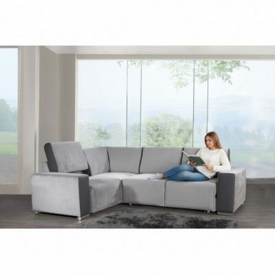 Design Ecksofa Canapé Canapé gepolstert Sëtz Eck Canapéen Couchen Bettfunktion Schlafsofa